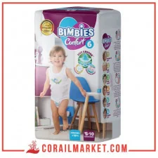 Couches bébé Bimbies confort N 06 (+16 kg) 10 couches