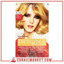 Coloration Excellence Crème 8.34 or blond clair l'Oréal Paris