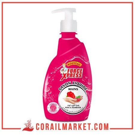 Savon liquide rose et framboise force xpress 400 ml