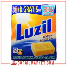 lessives en poudre au savon Marseille luzil 84 lavages 2.47 kg