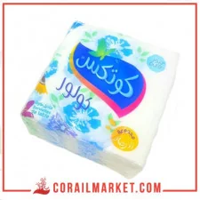 علبة مناديل طاولة كوتكس ملونة 80 منديل