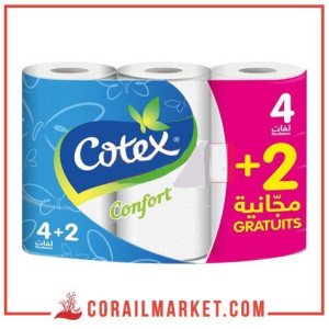 مناديل حمامات ورقية كوتكس كونفور  6 لفات