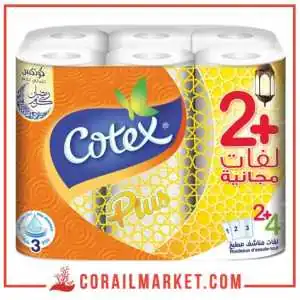 مناشف مطبخ ورقية كوتكس بلوس 6 لفات