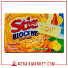 Bloc cuvette WC senteur citron stic 3×40 g