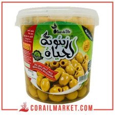Olives vertes dénoyautez olive de vie 900 g