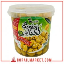 زيتون اخضر بدون نواة زيتونة الحياة 900غ