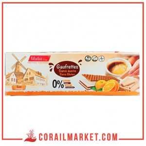 Gaufrettes goût cappuccino sans gluten sans sucre madas free 120 g