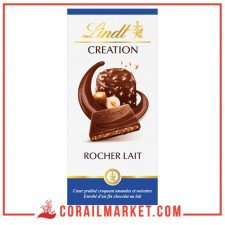 Chocolat noir aux noisettes le rocher noir lindt création 150 g