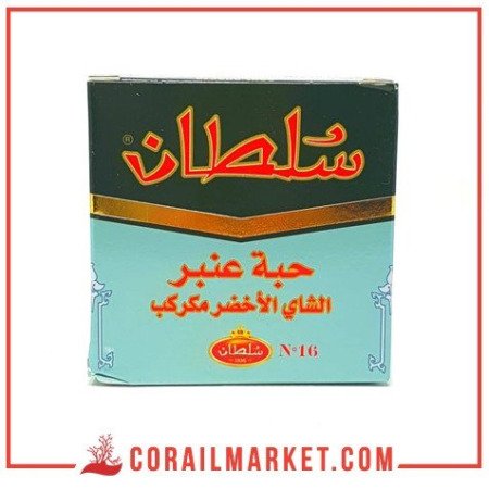 شاي اخضر مكركب السلطان حبة عنبر 250 غ