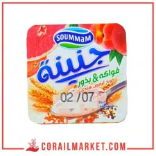 Yaourt brassé aux fruits Goût fraise jnina soummam 100 g