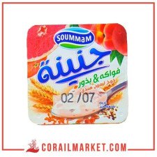 ياغورت ممزوج بالفواكة  ذوق الفراولة جنينة صومام 100غ
