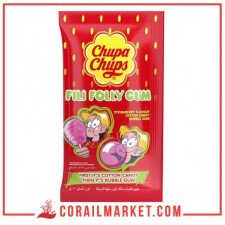 Barbe à papa et chewing-gum goût pastèque chupa chups 11 g