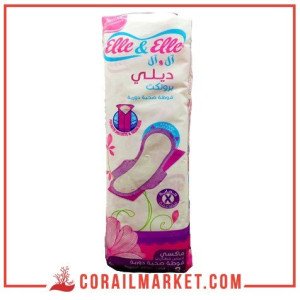 Serviette hygiénique périodique  Elle & elle daily maxi 8 serviettes
