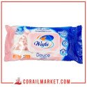 Lingettes nettoyantes parfumées  Wafa douce 80 lingettes
