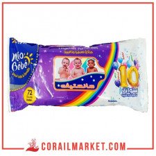 مناديل معطرة وناعمة خلاصة الحليب و العسل ميو بيبي 72 وحدة