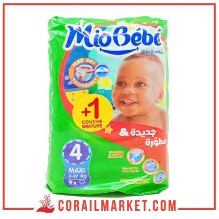 Couches bébé  Molfix  N 04 (7-18 kg) 9 couches