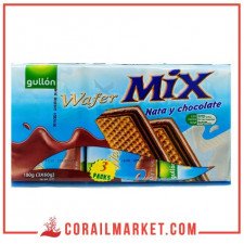 gaufrette à la crème chocolat et lait Mix gullon 180 g
