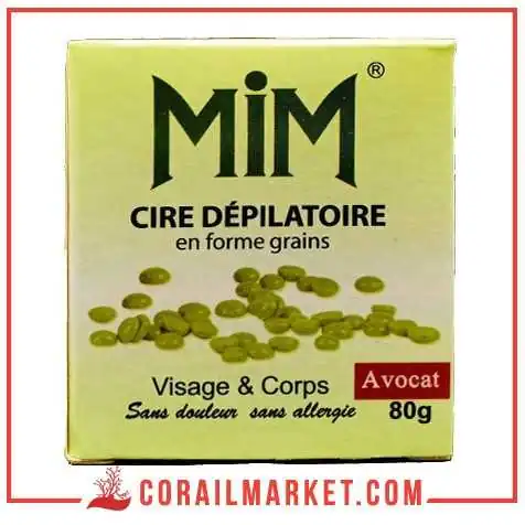 Grain cire dépilatoire avocat Mim 80 g Grain cire dépilatoire avocat Mim 80 g