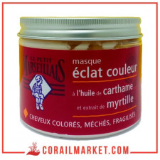 Masque cheveux à l'huile de carthame et extrait de myrtille cheveux colorés méchés fragilisés le petit marseillais 300ml