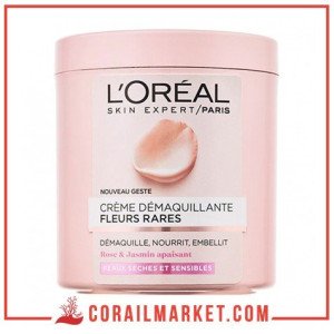 Crème démaquillante fleur pares peaux sèches et sensibles L'Oréal Paris 200ml