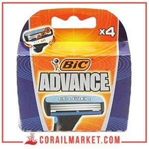 Recharges rasoir à l'aloé Vera & vitamin 3 lames E advance Bic 4 pièces