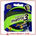 Recharges rasoir au vitamine E+ titanium 3 lames matrix 3 personna 2 pièces