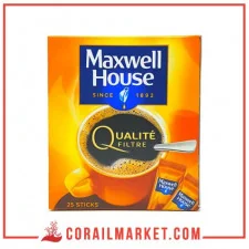 boite de café soluble maxwell house 25 sachets