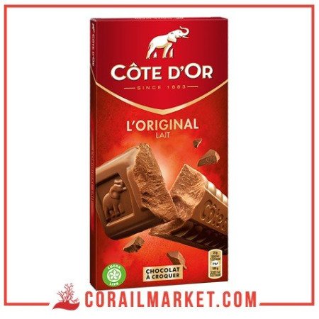 chocolat au lait noisettes entières cote d'or 180 g