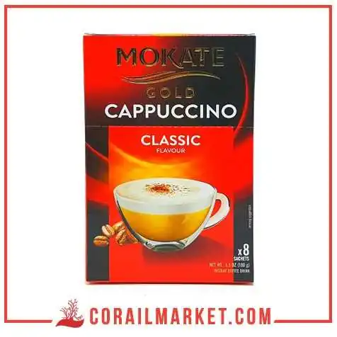 boite de Cappuccino mokate gold classique 8 sachets boite de Cappuccino mokate gold classique 8 sachets