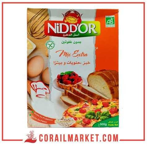 Farine Mix extra pain pâtisserie sans gluten nid d'or 500 g Farine Mix extra pain pâtisserie sans gluten nid d'or 500 g