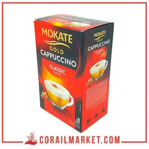 boite de Cappuccino mokate gold classique 8 sachets boite de Cappuccino mokate gold classique 8 sachets