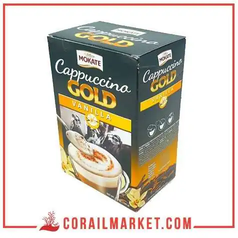 boite de Cappuccino mokate gold saveur vanille 8 sachets boite de Cappuccino mokate gold saveur vanille 8 sachets