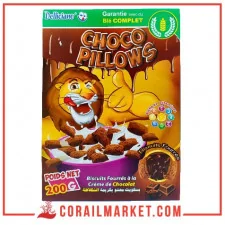 céréales fourrées chocolat choco pillows delliciano 200 g
