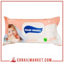 مناديل مبللة بالصبار للبشرة الحساسة اسلاك منديل 60 منديل