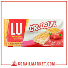 gaufrettes a la créme fraise croustille lu 152 g