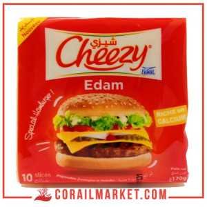 TRANCHES FROMAGE HAMBURGER edam cheezy 10 pièces