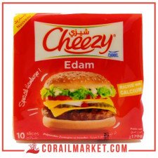 TRANCHES FROMAGE HAMBURGER edam cheezy 10 pièces