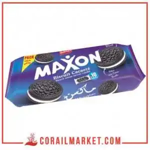 Biscuit cacaoté fourré crème vanille maxon palmary 380 g