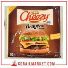 TRANCHES FROMAGE HAMBURGER gruyère cheezy 10 pièces