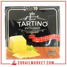 Tranches fromage au cheddar humberger tartino 10 slice