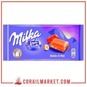 CHOCOLAT aux noisettes et raisins milka 100 g