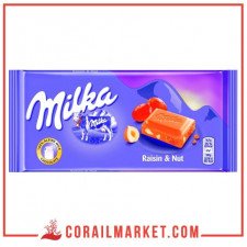 CHOCOLAT aux noisettes et raisins milka 100 g