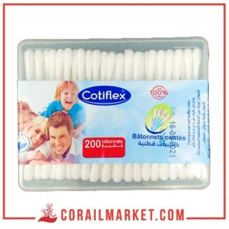 Bâtonnets  ouatés cotiflex 200 bâtonnets