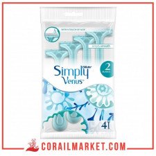 شفرة حلاقة شفرتين سيمبلي فينوس جيلات 4شفرات