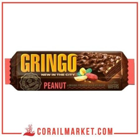 Gaufrette enrobé crème chocolat et cacahuètes gringo 38 g