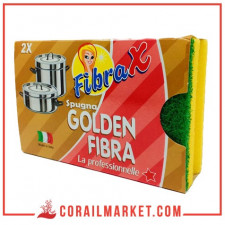 TAMPON EPONGE A RECUR GOLDEN FIBRA fibrax 2 pièces