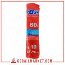 أكياس قمامة برباط ذاتي ايكو باغ 60 ل