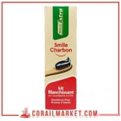 Dentifrice black et brosse à dents bambou kit blanchissant au charbon actif natura extra Dentifrice black et brosse à dents bambou kit blanchissant au charbon actif natura extra