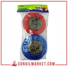 Éponge à récurer Spirales Fil d'acier jianping 2 pièces