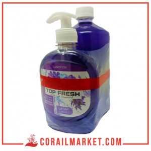 Savon liquide aromatisé top fresh 500 ml+ 1000 ml